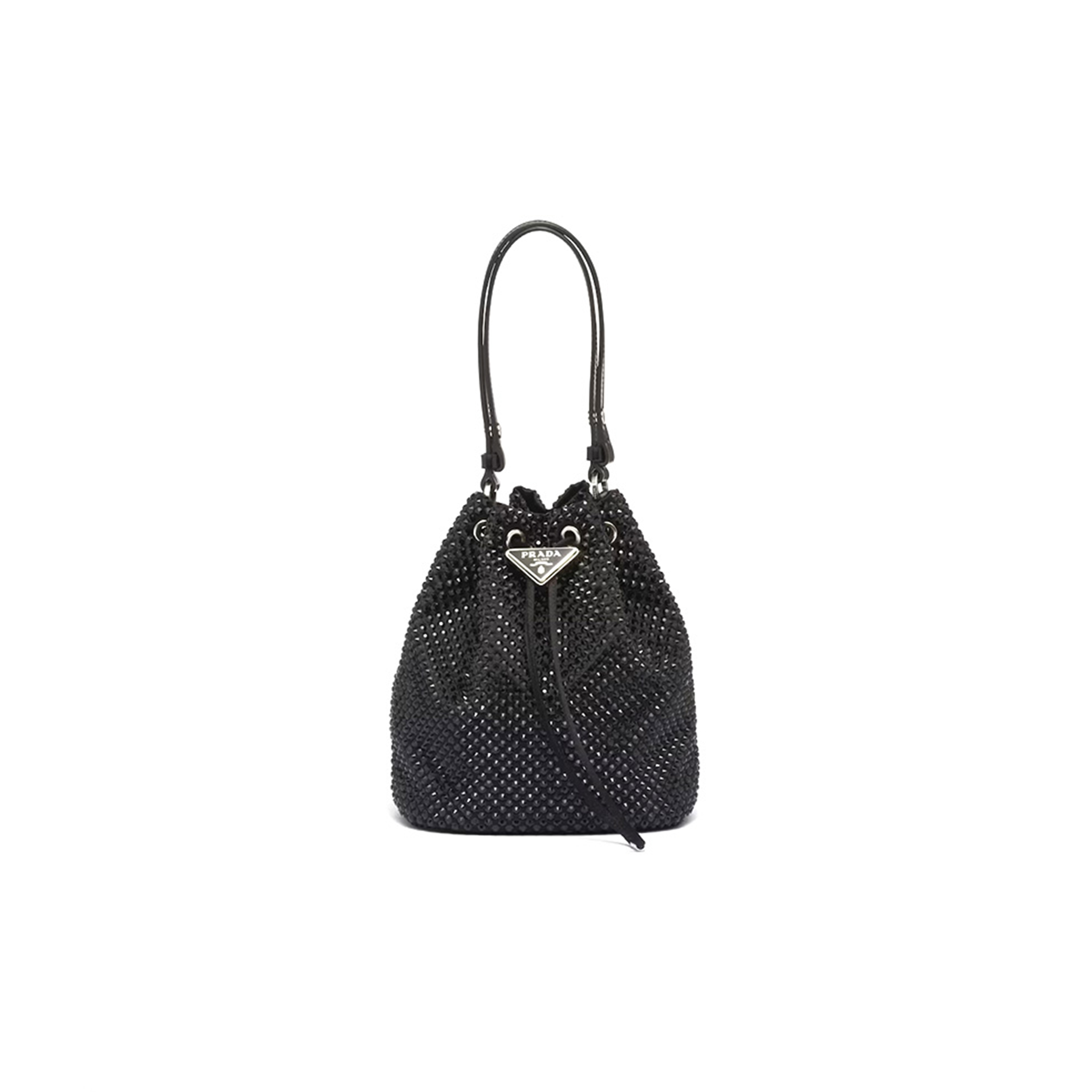 PRADA SATIN MINI-BAG WITH CRYSTALS 1BE067 (19.5*15.5*10cm)